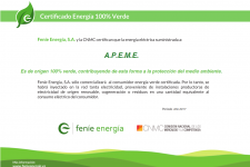 Certificado Energía Verde