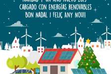 El equipo de APEME os desean Feliz Navidad y un Año Nuevo 2019 cargado con energías renovables. Bon Nadal y Feliç Any Nou!!