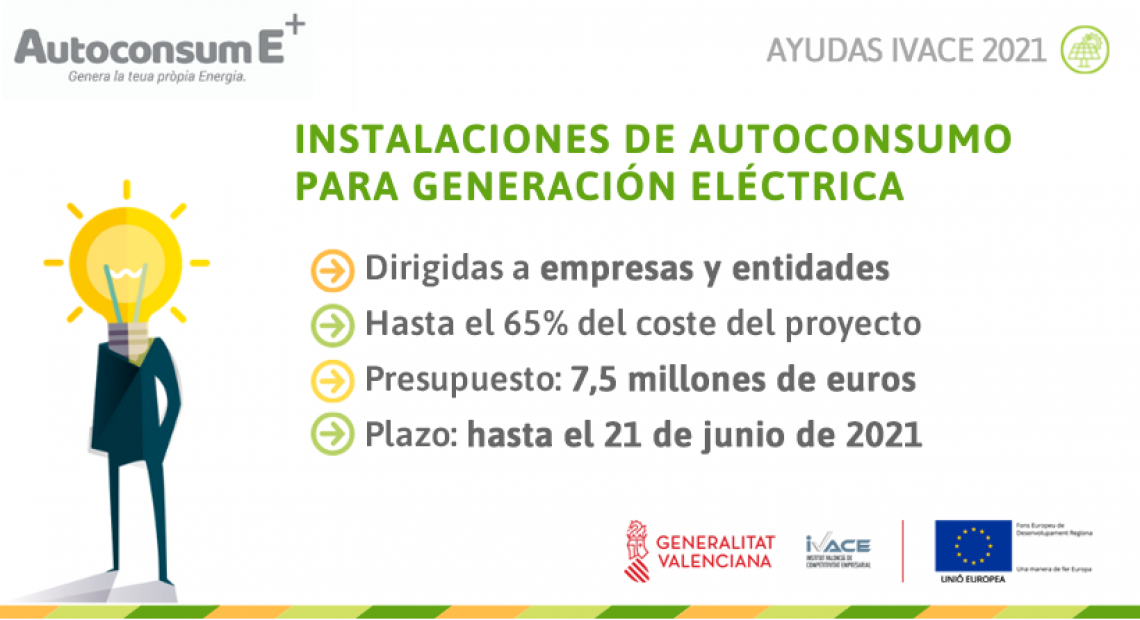 Ayudas para fomento de instalaciones de autoconsumo en empresas y entidades 2021