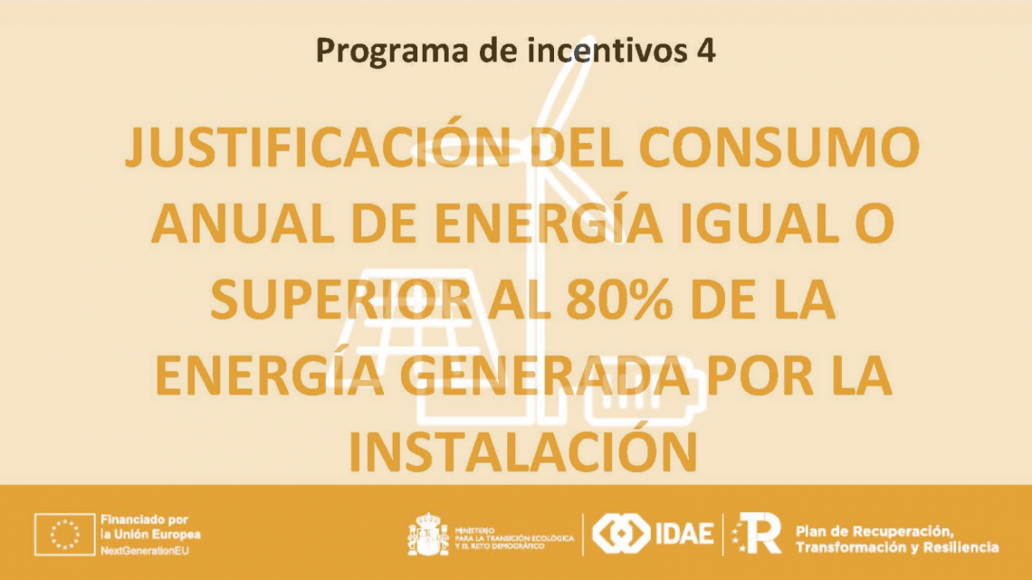 Justificación de consumo en las ayudas para autoconsumo en el sector residencial