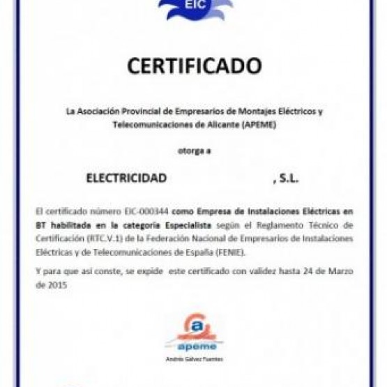 Modelo Certificado EIC