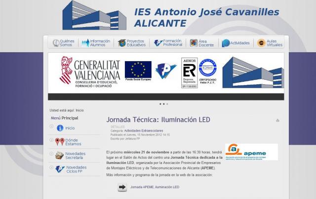 Iluminacion LED en IESCavanilles