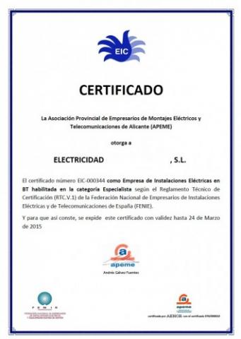 Modelo Certificado EIC