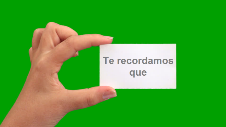 Te recordamos que...