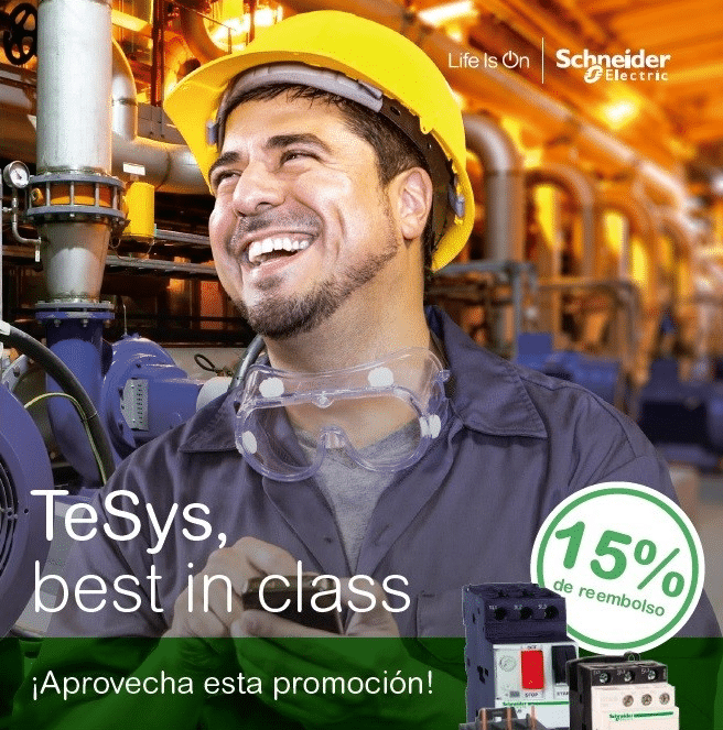 ¡¡Aprovéchate de un 15% de reembolso en tus compras de la gama TeSys!!