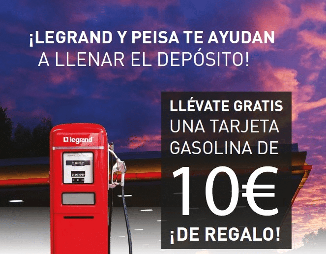 ¡Llena tu depósito de gasolina con Grupo Peisa y Legrand!