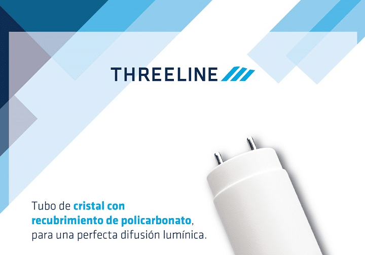Threeline Tubo de cristal de policarbonato
