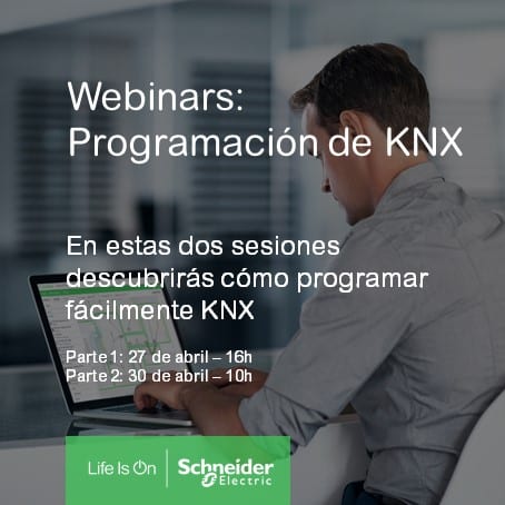 Itinerario formativo KNX con las formaciones Programación de KNX Parte 1 y Parte 2