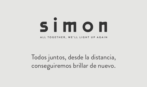 SIMON Todos juntos, desde la distancia, conseguiremos brillar de nuevo