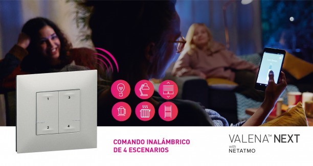 Crece la familia de soluciones conectadas WITH NETATMO: Nuevo comando inalámbrico de 4 escenarios de LEGRAND