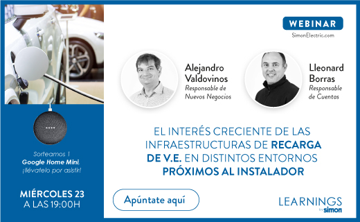 Webinar: Infraestructuras de V.E. en distintos entornos próximos al instalador