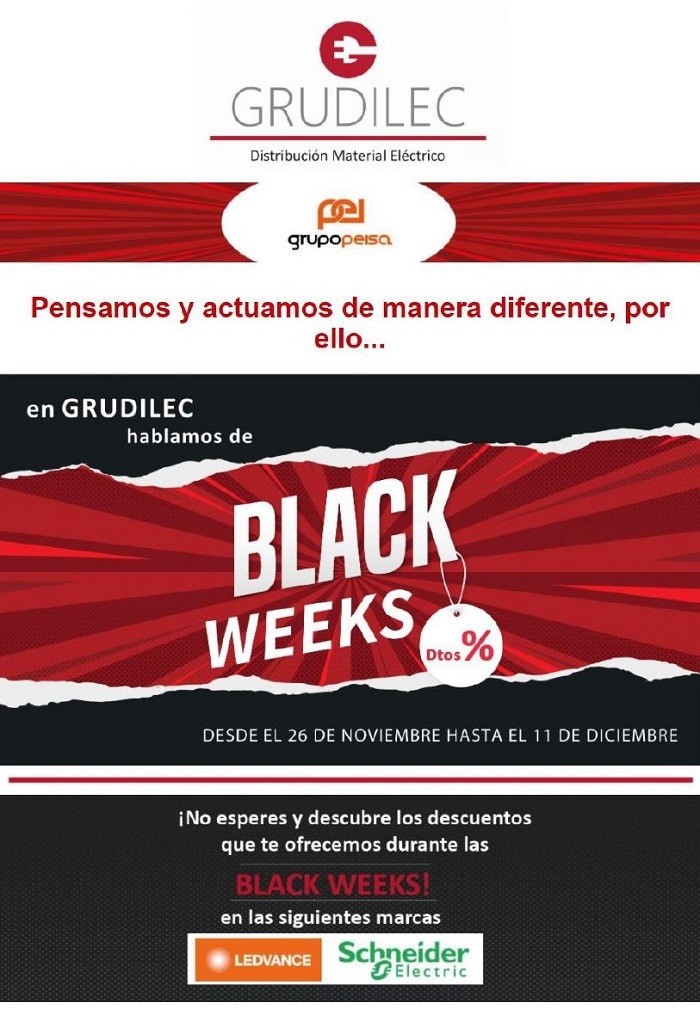 Aprovecha las BLACK WEEKS en Grupo Peisa