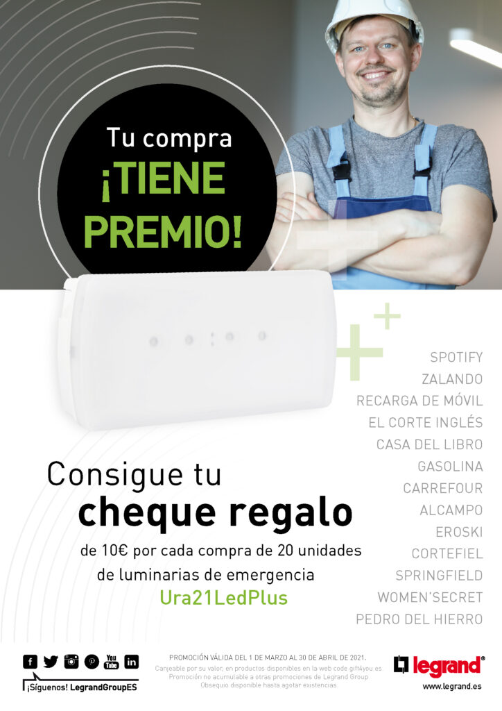 URA21LED Plus de Legrand vuelve a premiar al instalador