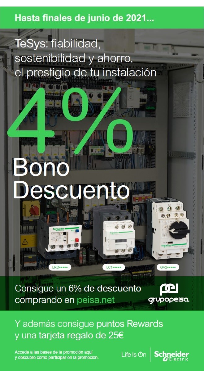 Hasta un 6% de descuento con Grupo Peisa y Schneider