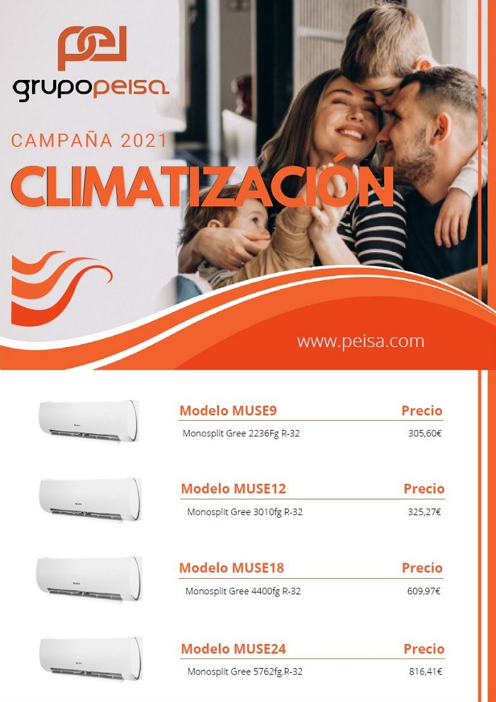 Encuentra los mejores precios con Grupo Peisa y Gree en climatización