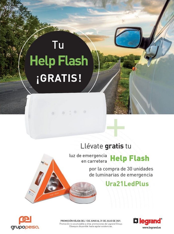 Con Grupo Peisa y Legrand llévate gratis tu luz de emergencia en carretera