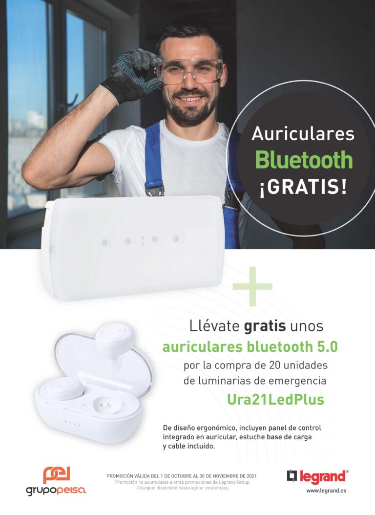 Con Grupo Peisa y Legrand llévate gratis unos auriculares bluetooth