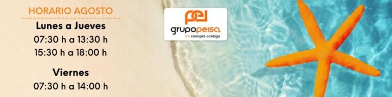 Te esperamos en agosto para lo que necesites: Grupo Peisa