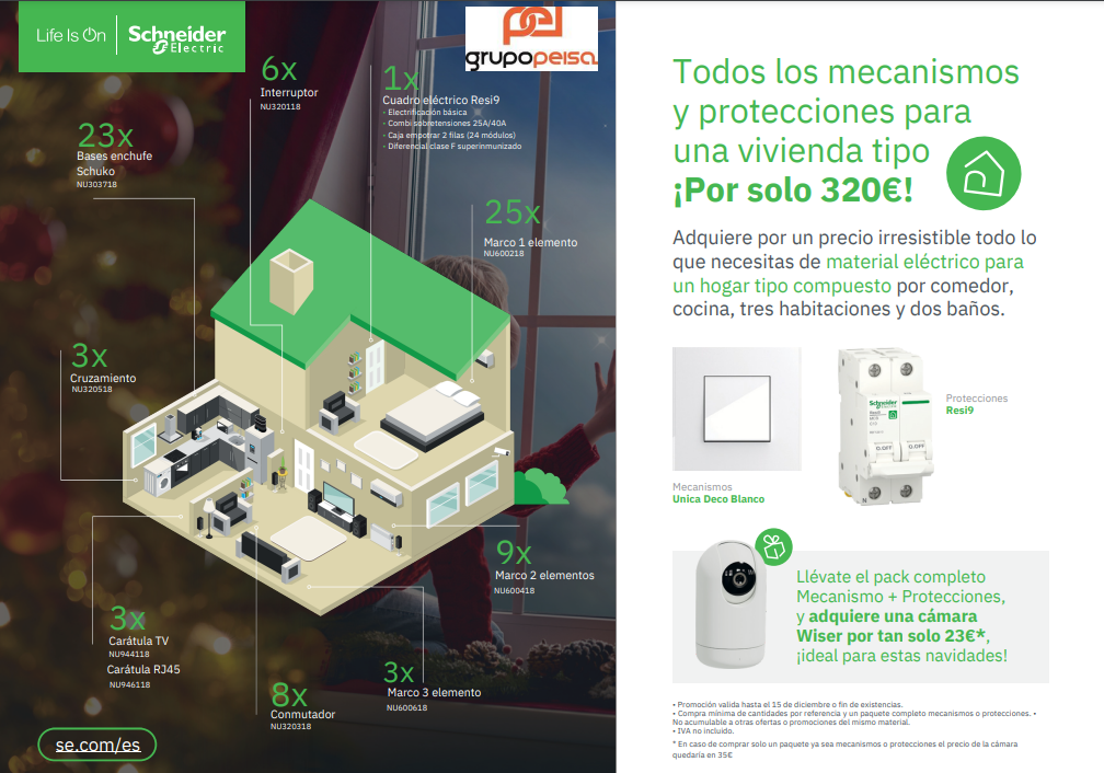 Con Grupo Peisa y Schneider, ¡equipa una vivienda a un precio irresistible!