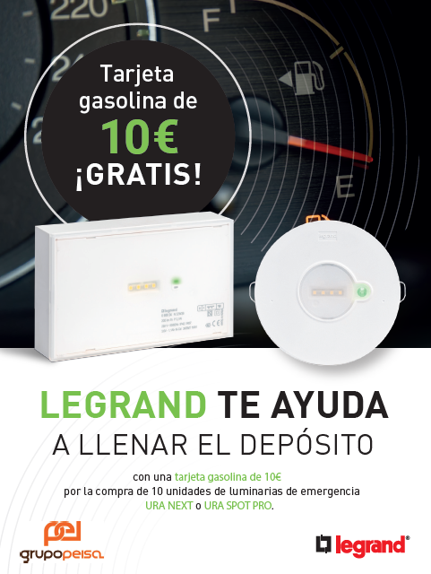 Llena tu depósito de gasolina con Grupo Peisa y Legrand