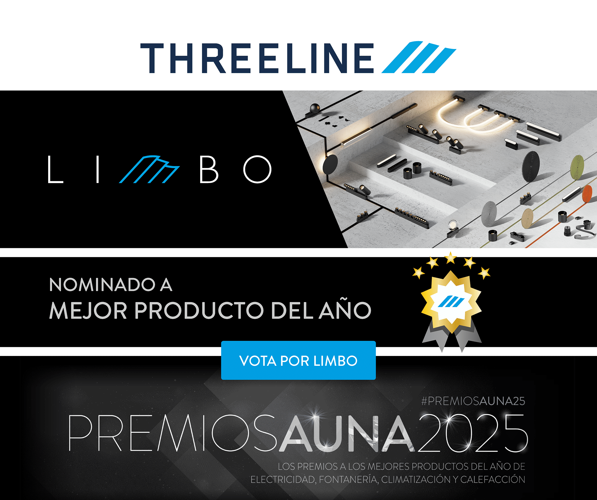 THREELINE - Estamos nominados a los premios AUNA 2025