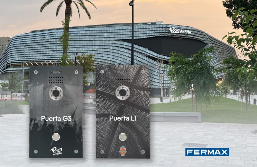 Fermax personaliza los accesos del estadio Roig Arena de Valencia con las placas Marine Elite