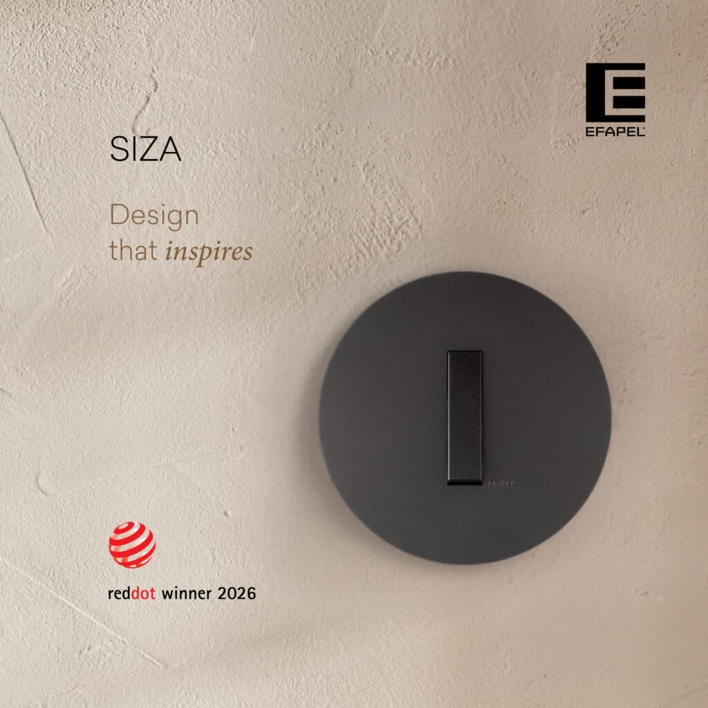 EFAPEL presenta la nueva serie SIZA, distinguida con el Red Dot Design Award 2026