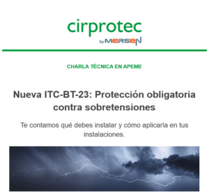 Nueva ITC-BT-23 Protección obligatoria contra sobretensiones